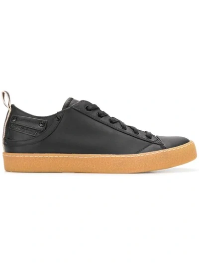 Shop Diesel Exposure Low Sneakers In Black