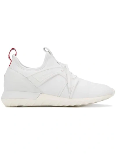 Shop Moncler Lace Up Sneakers In White