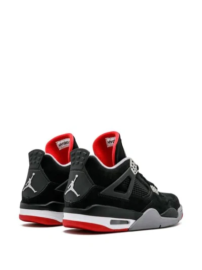 Shop Jordan Air  4 Retro "bred" Sneakers In Black