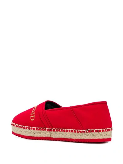 SUICOKE MASTERMIND WORLD EMBROIDERED ESPADRILLES - 红色