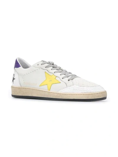 Shop Golden Goose Ball Star Sneakers In R9 White Purple