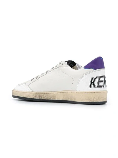 Shop Golden Goose Ball Star Sneakers In R9 White Purple