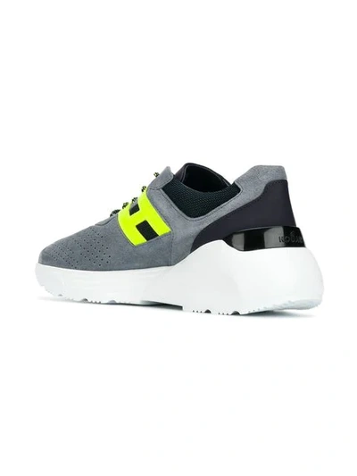 Hogan Active One Grey Suede Sneakers In Grey