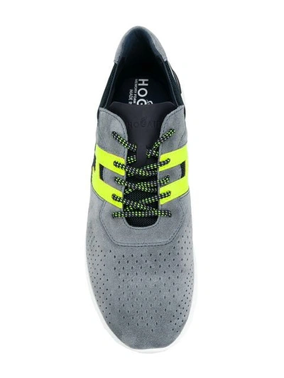 Hogan Active One Grey Suede Sneakers In Grey