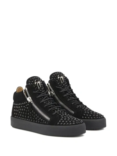 Shop Giuseppe Zanotti Stud Embellished Sneakers In Black