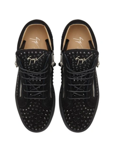 Shop Giuseppe Zanotti Stud Embellished Sneakers In Black