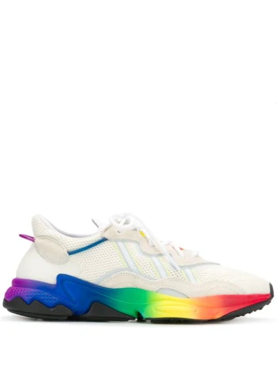 Shop Adidas Originals Ozweego Pride Trainers In Neutrals