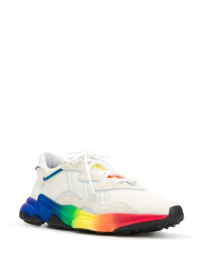 Shop Adidas Originals Ozweego Pride Trainers In Neutrals