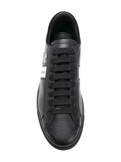 Shop Dsquared2 Maple Leaf Sneakers In Black