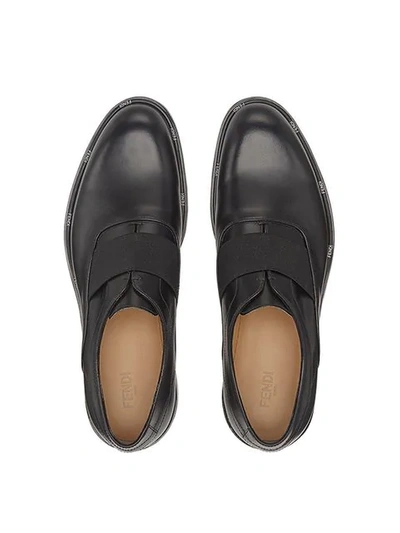 Shop Fendi Slip-on Oxford Shoes In Black