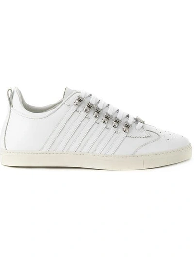 Shop Dsquared2 Hiker Laced Sneakers In White