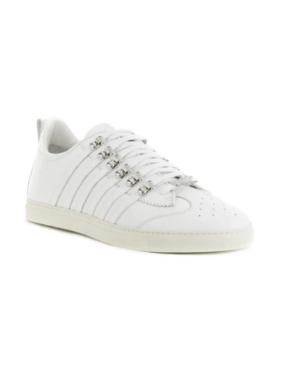 Shop Dsquared2 Hiker Laced Sneakers In White