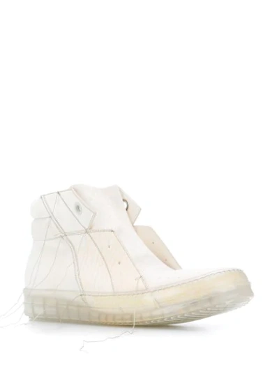 RICK OWENS HI-TOP SNEAKERS - 白色