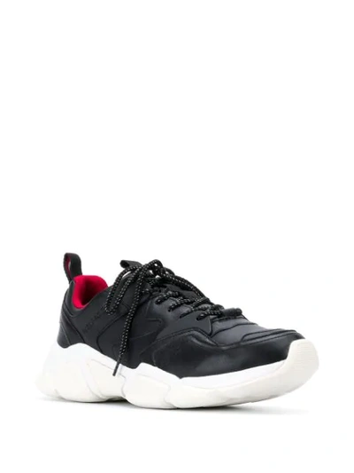 Shop Tommy Hilfiger Chunky Lace-up Sneakers In Black