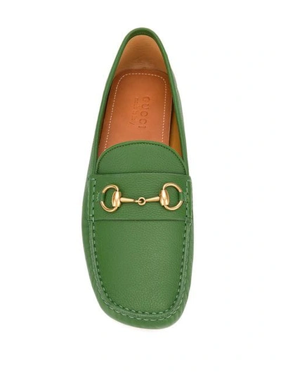 Shop Gucci Horsebit Loafers In Green