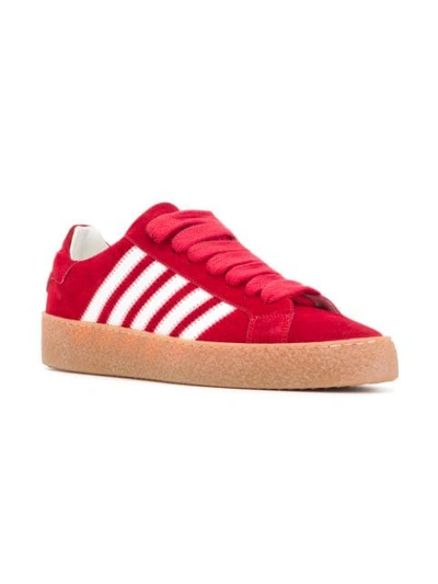 Shop Dsquared2 Platform Lace-up Sneakers In Red