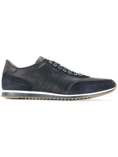 Magnanni Logo Detail Sneakers In Blue ModeSens