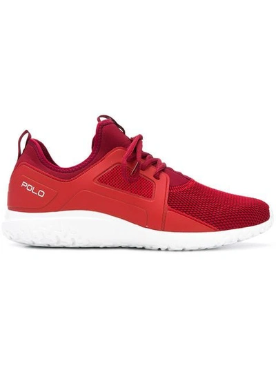 Shop Polo Ralph Lauren Runner Sneakers In Red