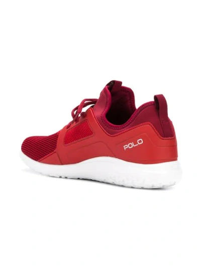 Shop Polo Ralph Lauren Runner Sneakers In Red