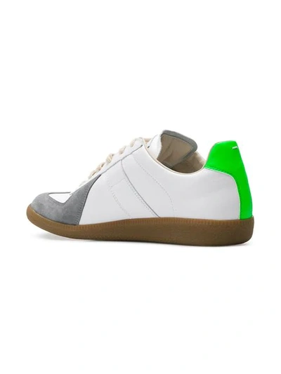 Shop Maison Margiela Panelled Sneakers - White