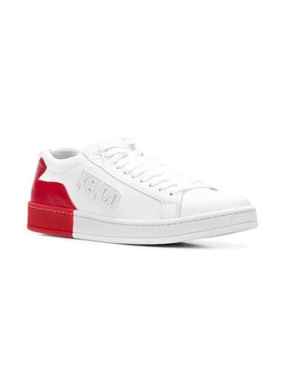 Shop Kenzo Zweifarbige Sneakers - Weiss In White