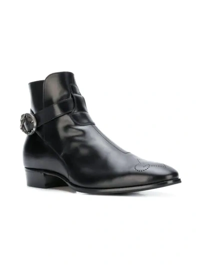 Shop Gucci Guccy Plata Boots In Black