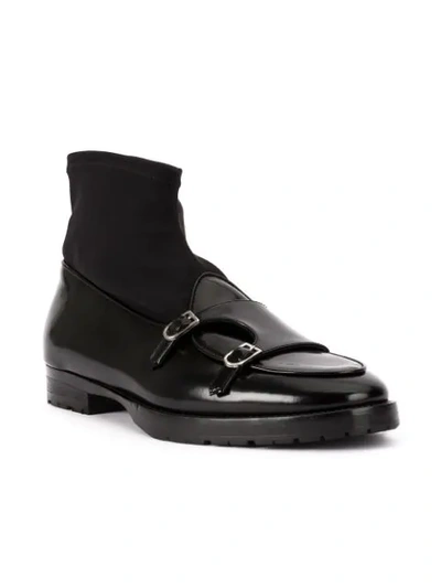 Shop Edhen Milano Sock Ankle Boots - Black