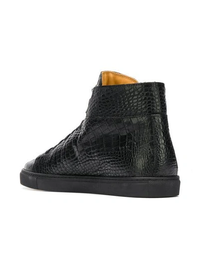 Shop Alexander Laude Arian Hi-top Sneakers - Black