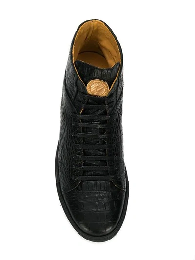 Shop Alexander Laude Arian Hi-top Sneakers - Black