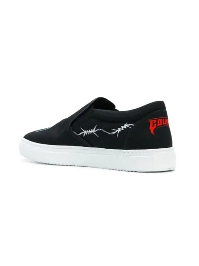 Shop Marcelo Burlon County Of Milan Dogo Slip-on Sneakers - Black