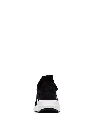 Shop Y-3 Black Reberu Logo Embroidered Low Top Sneakers