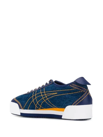 Shop Gcds X Onitsuka Tiger Stitching Detail Sneakers - Blue