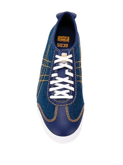 Shop Gcds X Onitsuka Tiger Stitching Detail Sneakers - Blue