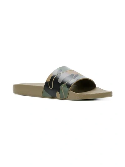 Green Camouflage Pool Slides