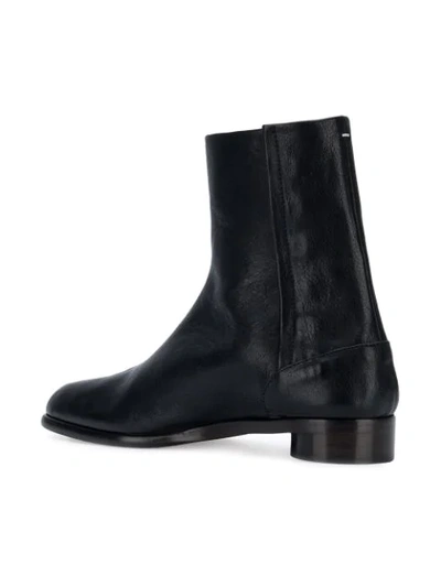 Shop Maison Margiela Flat Ankle Boots In Black