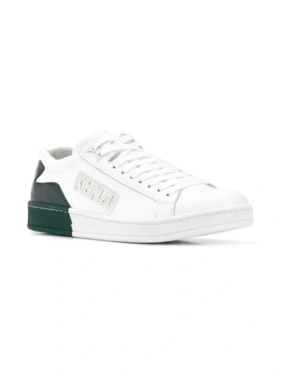 Shop Kenzo Bi-colour Sneakers - White