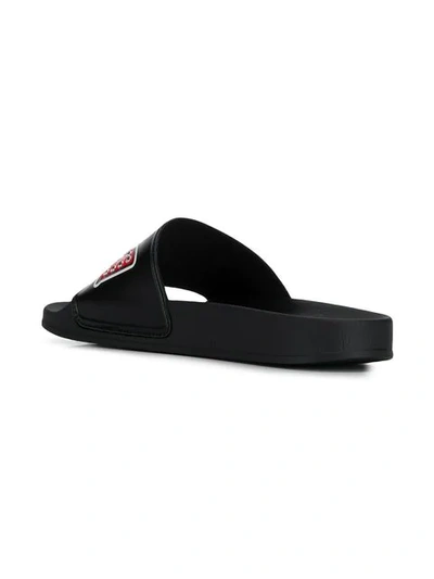 MCQ ALEXANDER MCQUEEN STUDDED LOGO SLIDE SANDALS - 黑色