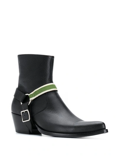 Shop Calvin Klein 205w39nyc Buckle Detail Boots In Black