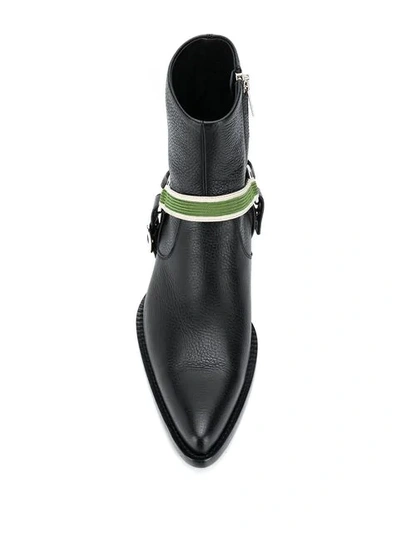 Shop Calvin Klein 205w39nyc Buckle Detail Boots In Black