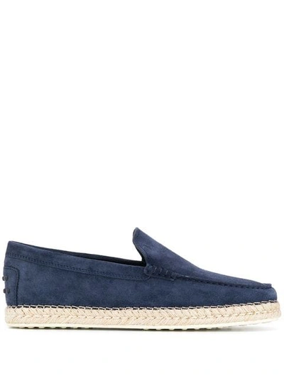 Shop Tod's Galassia Loafers In Blue