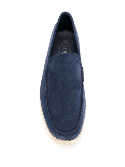 Shop Tod's Galassia Loafers In Blue