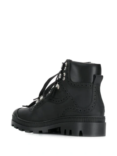 Shop Loewe Cut-out Ankle Boots In Black