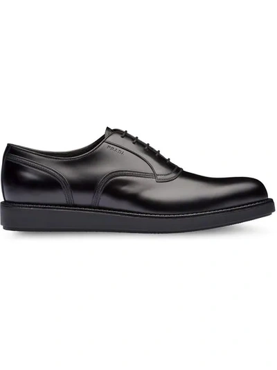 Shop Prada Oxford Shoes In Black