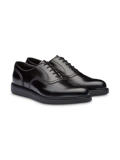 Shop Prada Oxford Shoes In Black
