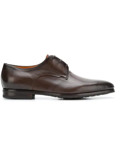 Shop Santoni Classic Oxford Shoes - Brown