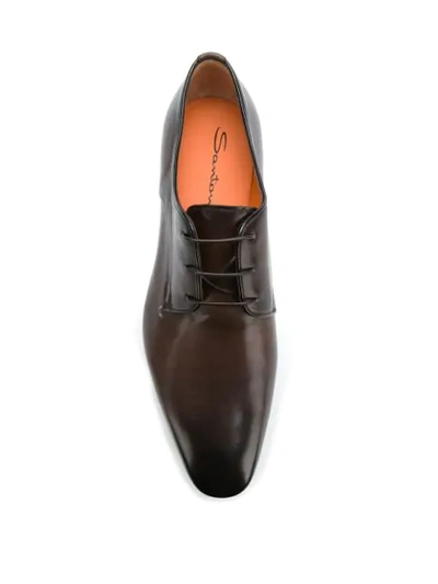 Shop Santoni Classic Oxford Shoes - Brown