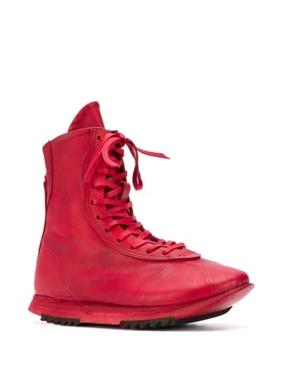 Shop Artselab Hi-top Sneakers In Red