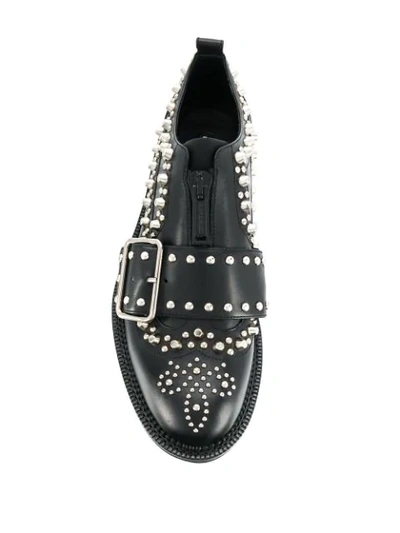 Shop Dsquared2 Klobige Schuhe Mit Nieten In Black