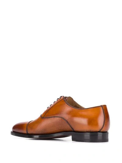 Shop Kiton Classic Oxford Shoes In Brown