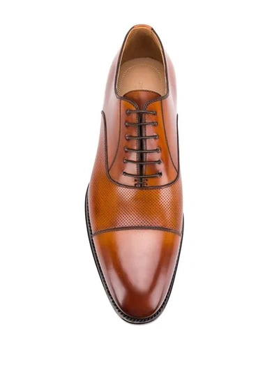 Shop Kiton Classic Oxford Shoes In Brown